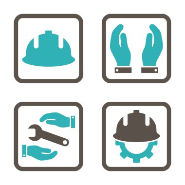 Geliştirme düz kare vektör simgesi