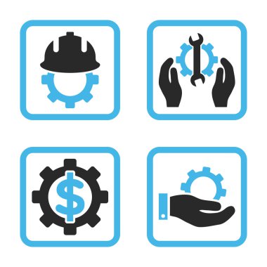 Geliştirme düz kare vektör simgesi