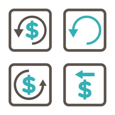 Ters ibraz düz kare vektör simgesi