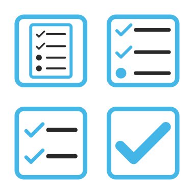 Geçerli düz kare vektör simgesi