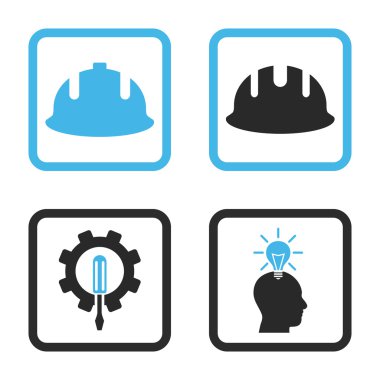 Geliştirme düz kare vektör simgesi