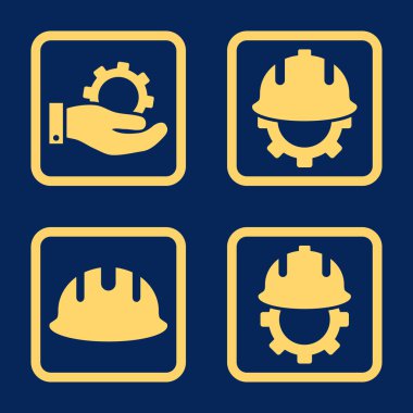 Geliştirme düz kare vektör simgesi