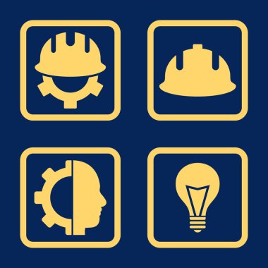 Geliştirme düz kare vektör simgesi