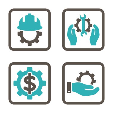 Geliştirme düz kare vektör simgesi