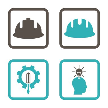 Geliştirme düz kare vektör simgesi