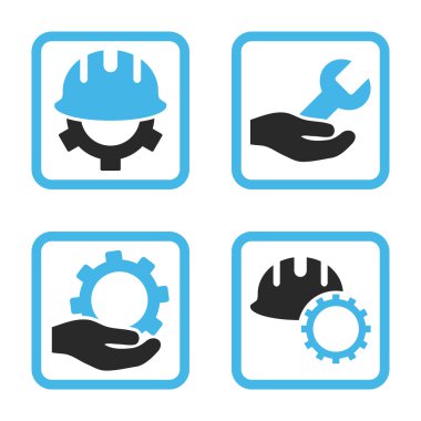 Geliştirme düz kare vektör simgesi