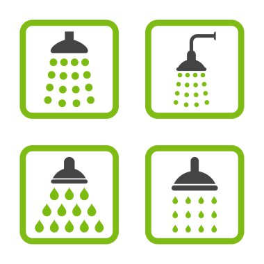 Duş düz kare vektör simgesi