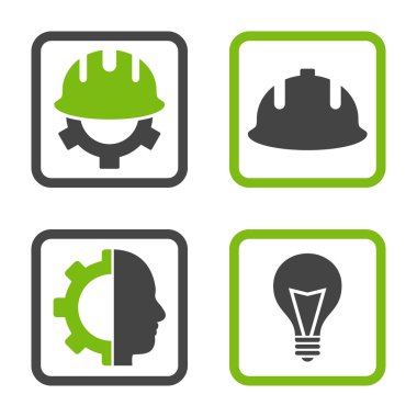 Geliştirme düz kare vektör simgesi