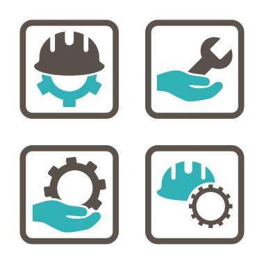 Geliştirme düz kare vektör simgesi