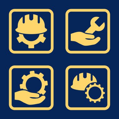 Geliştirme düz kare vektör simgesi