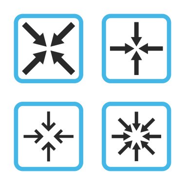 Nokta düz toplantı vektör simgesi kare