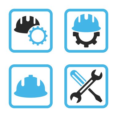 Geliştirme düz kare vektör simgesi