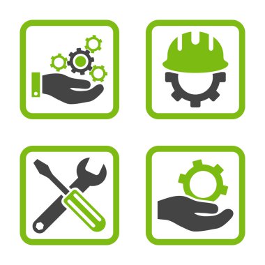 Geliştirme düz kare vektör simgesi