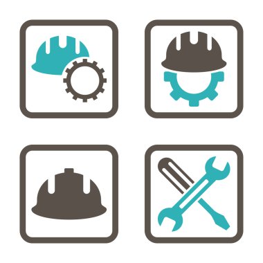 Geliştirme düz kare vektör simgesi