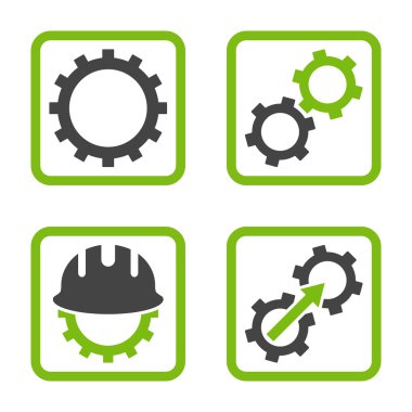 Geliştirme düz kare vektör simgesi