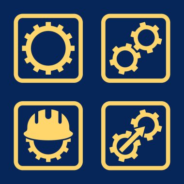 Geliştirme düz kare vektör simgesi