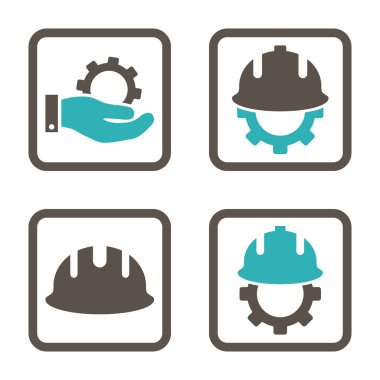 Geliştirme düz kare vektör simgesi