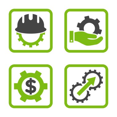 Geliştirme düz kare vektör simgesi