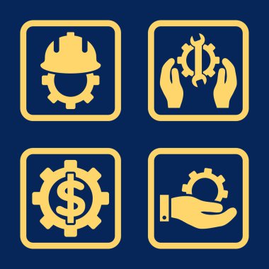 Geliştirme düz kare vektör simgesi