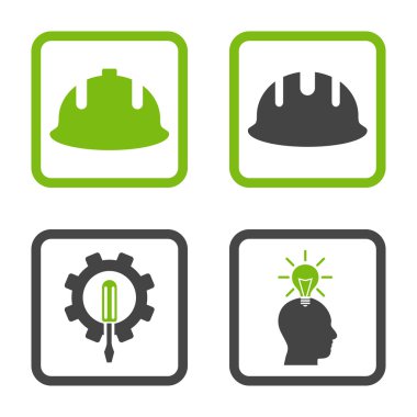 Geliştirme düz kare vektör simgesi