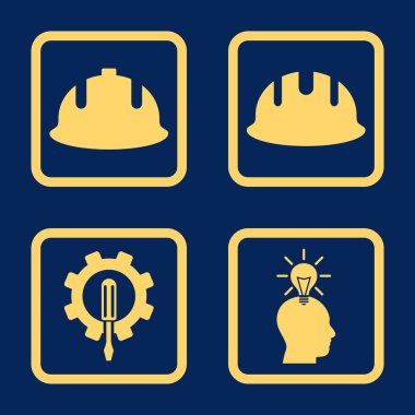 Geliştirme düz kare vektör simgesi