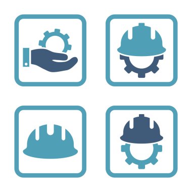 Geliştirme düz kare vektör simgesi