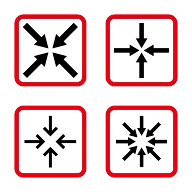 Nokta düz toplantı vektör simgesi kare