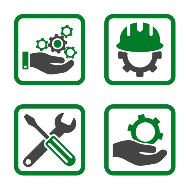 Geliştirme düz kare vektör simgesi