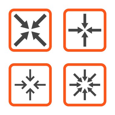 Nokta düz toplantı vektör simgesi kare