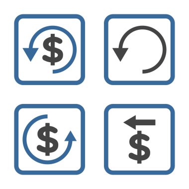 Ters ibraz düz kare vektör simgesi