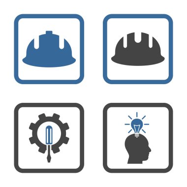 Geliştirme düz kare vektör simgesi