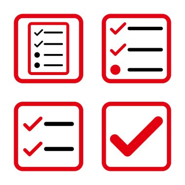 Geçerli düz kare vektör simgesi