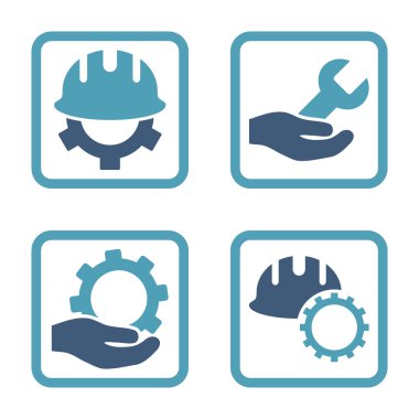 Geliştirme düz kare vektör simgesi