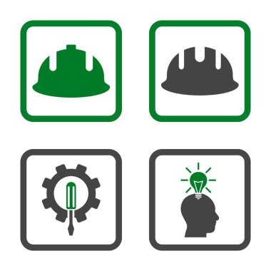 Geliştirme düz kare vektör simgesi