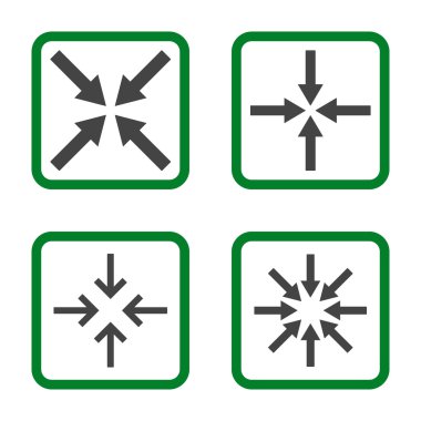 Nokta düz toplantı vektör simgesi kare