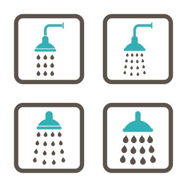 Duş düz kare vektör simgesi