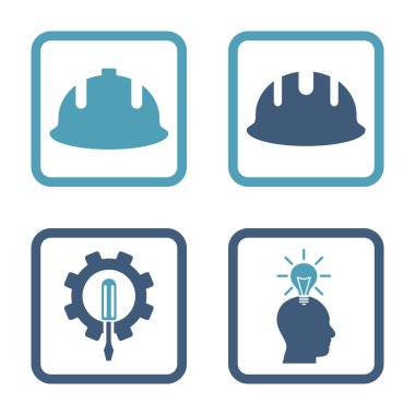 Geliştirme düz kare vektör simgesi