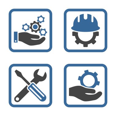 Geliştirme düz kare vektör simgesi