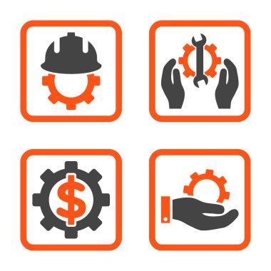 Geliştirme düz kare vektör simgesi