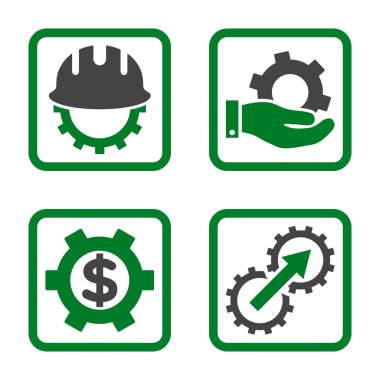 Geliştirme düz kare vektör simgesi