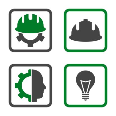 Geliştirme düz kare vektör simgesi