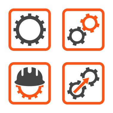 Geliştirme düz kare vektör simgesi