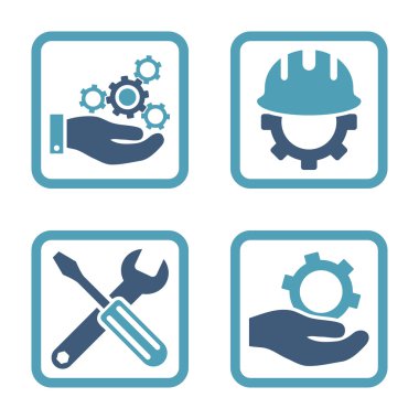 Geliştirme düz kare vektör simgesi