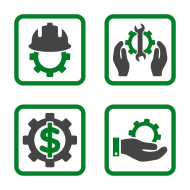 Geliştirme düz kare vektör simgesi