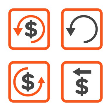 Ters ibraz düz kare vektör simgesi