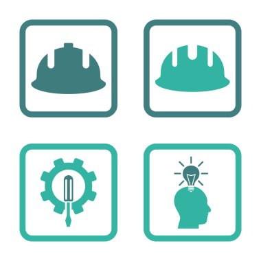 Geliştirme düz kare vektör simgesi