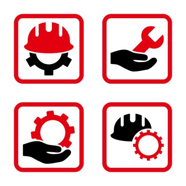 Geliştirme düz kare vektör simgesi