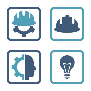 Geliştirme düz kare vektör simgesi