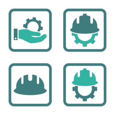 Geliştirme düz kare vektör simgesi