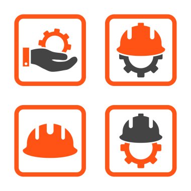 Geliştirme düz kare vektör simgesi